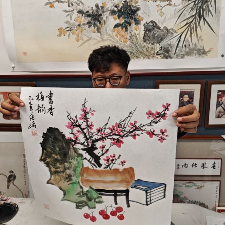 国画贾海瑞老师现场定制