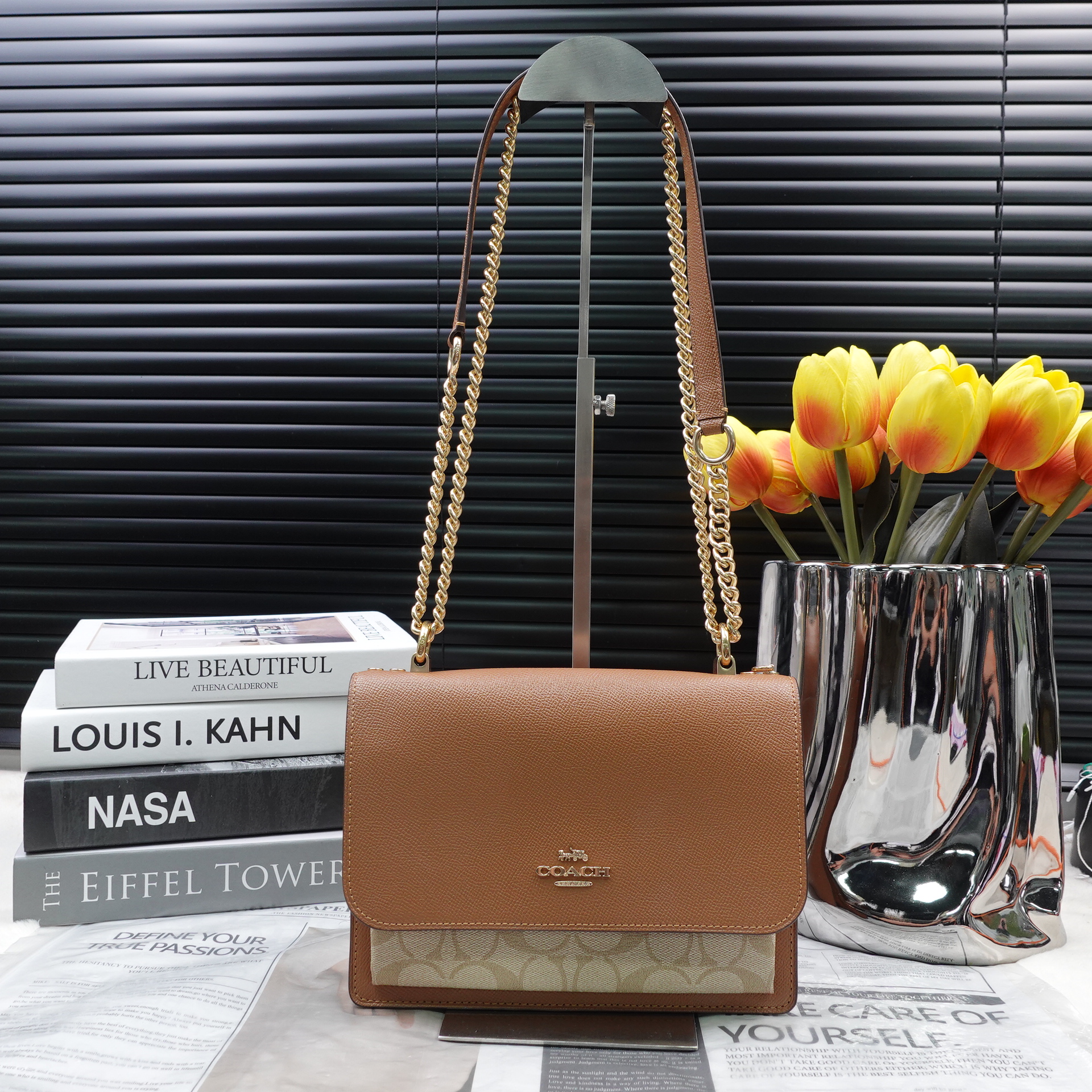 95新 COACH/蔻驰 单肩包/T10311008