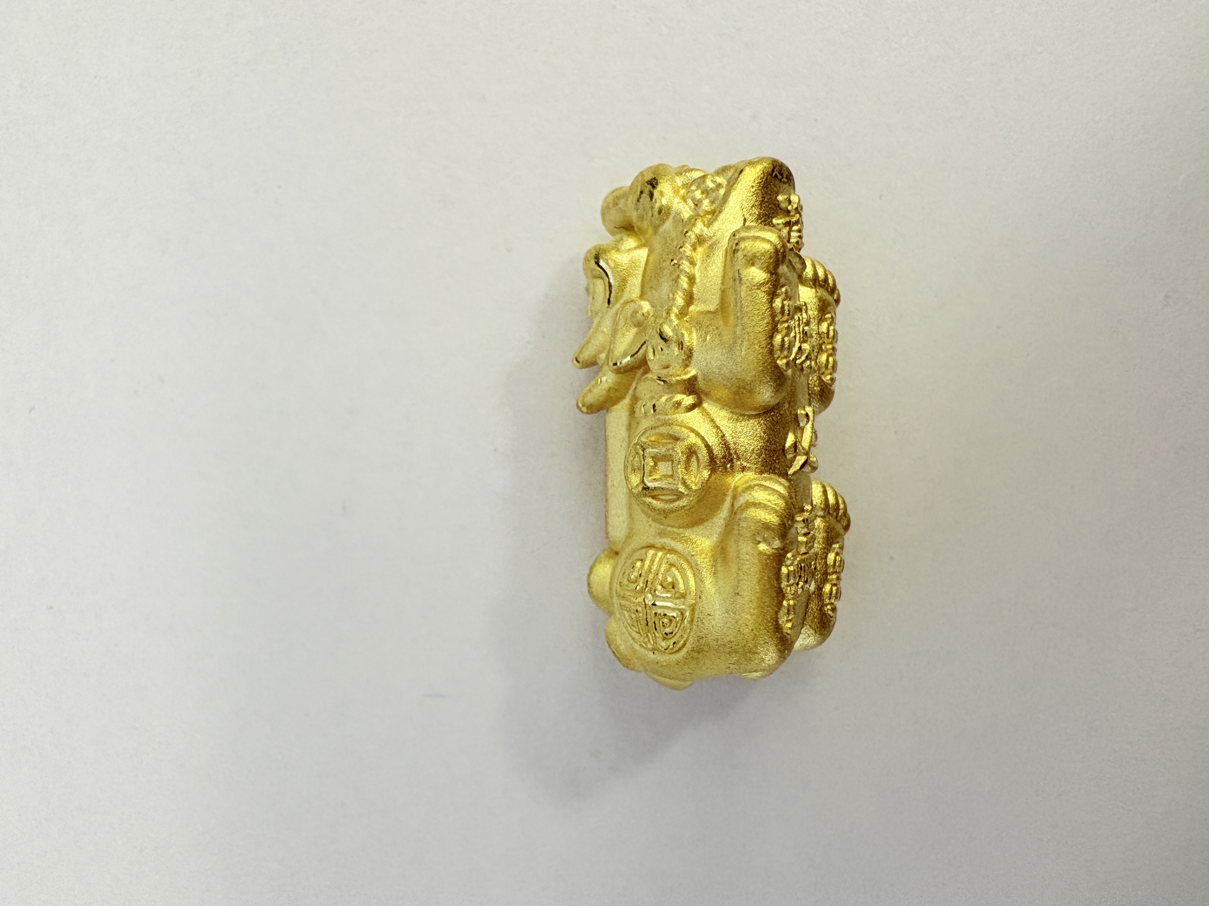 君潮黄金足金999黄金发字元宝貔貅DP1707