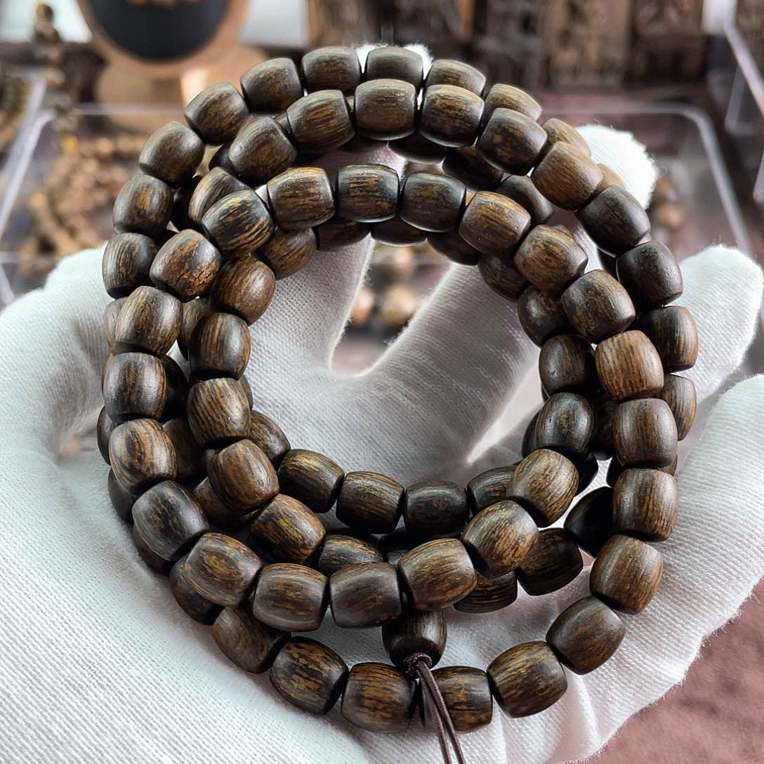 沉香手串用****4越南芽庄白棋