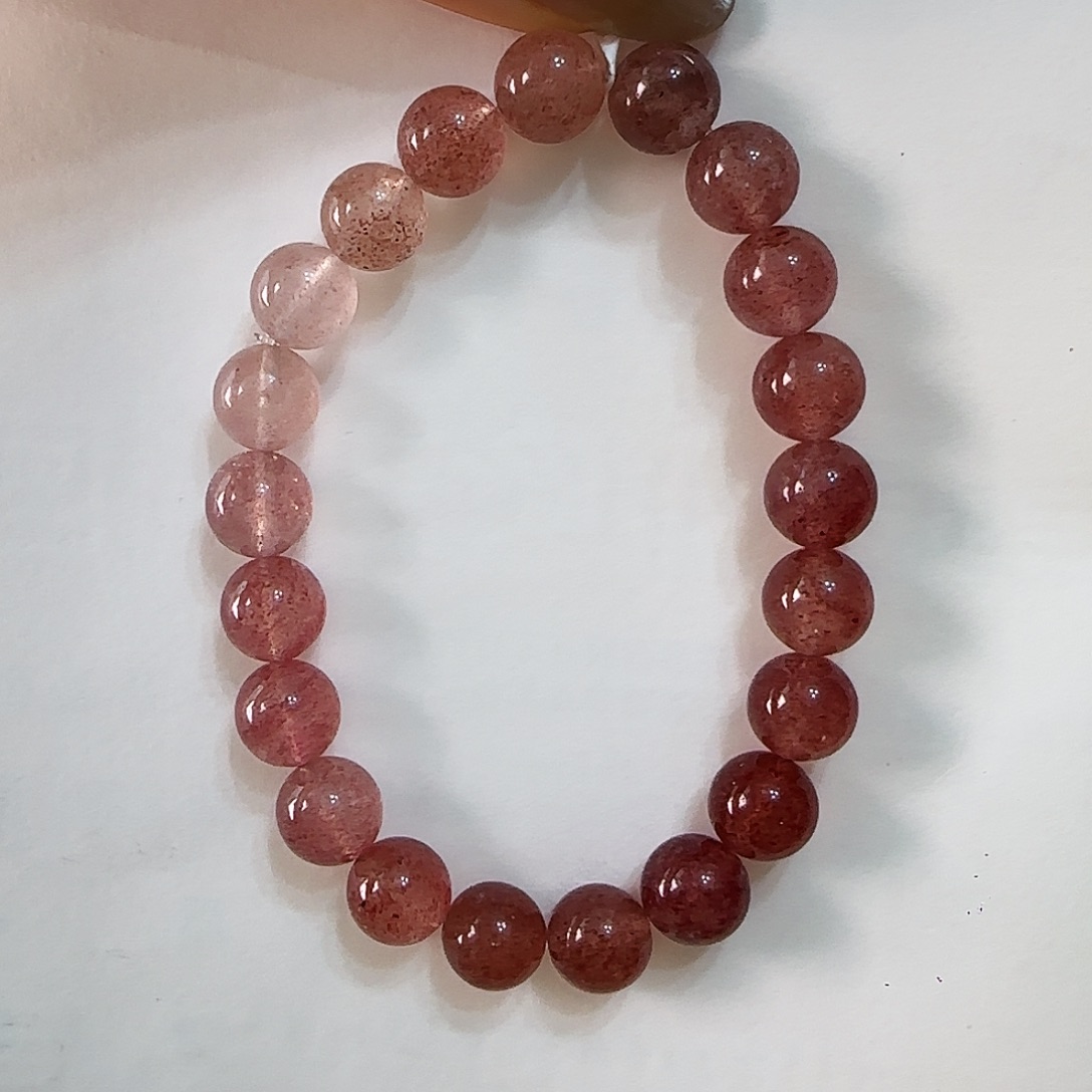 水晶手链未镶嵌渐变草莓晶