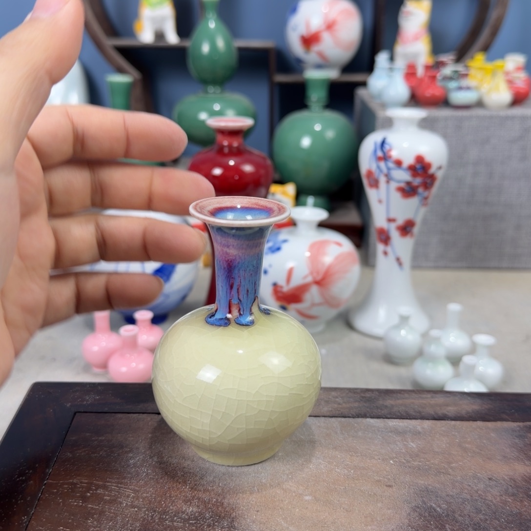 陶瓷手工小花器摆件