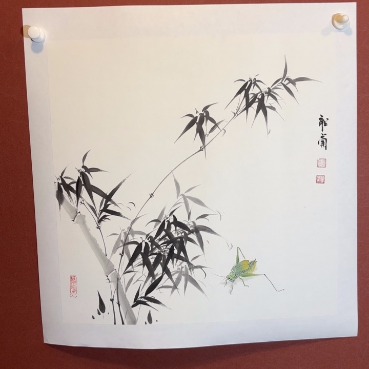 国画听兰老师花鸟