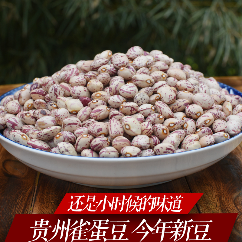 贵州新雀蛋豆今年新豆米上市农家花豆米雀蛋豆花生豆