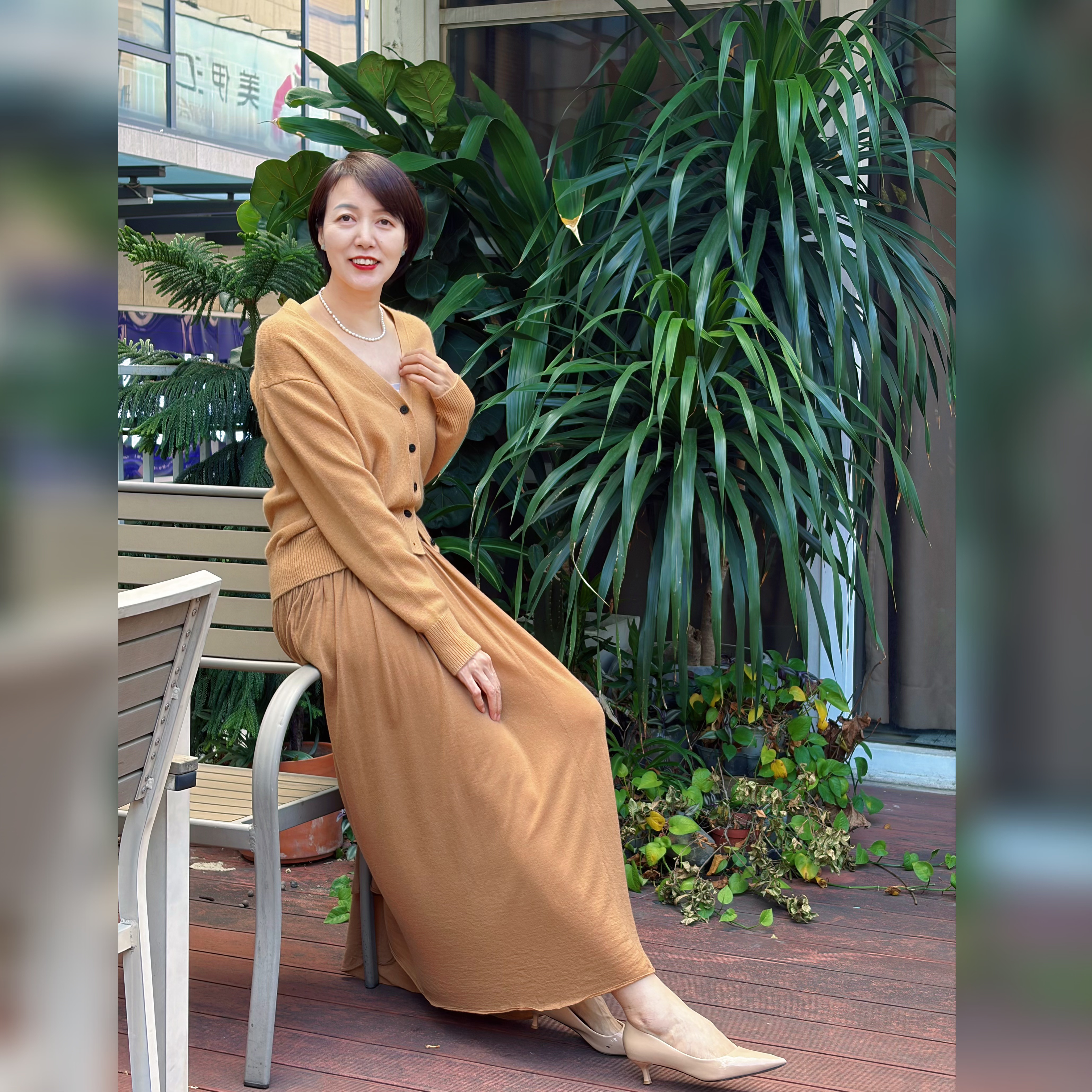 【YAN】精纺羊毛高腰显瘦垂感A字百褶中长款仙女半裙 #BQZM1124-A50