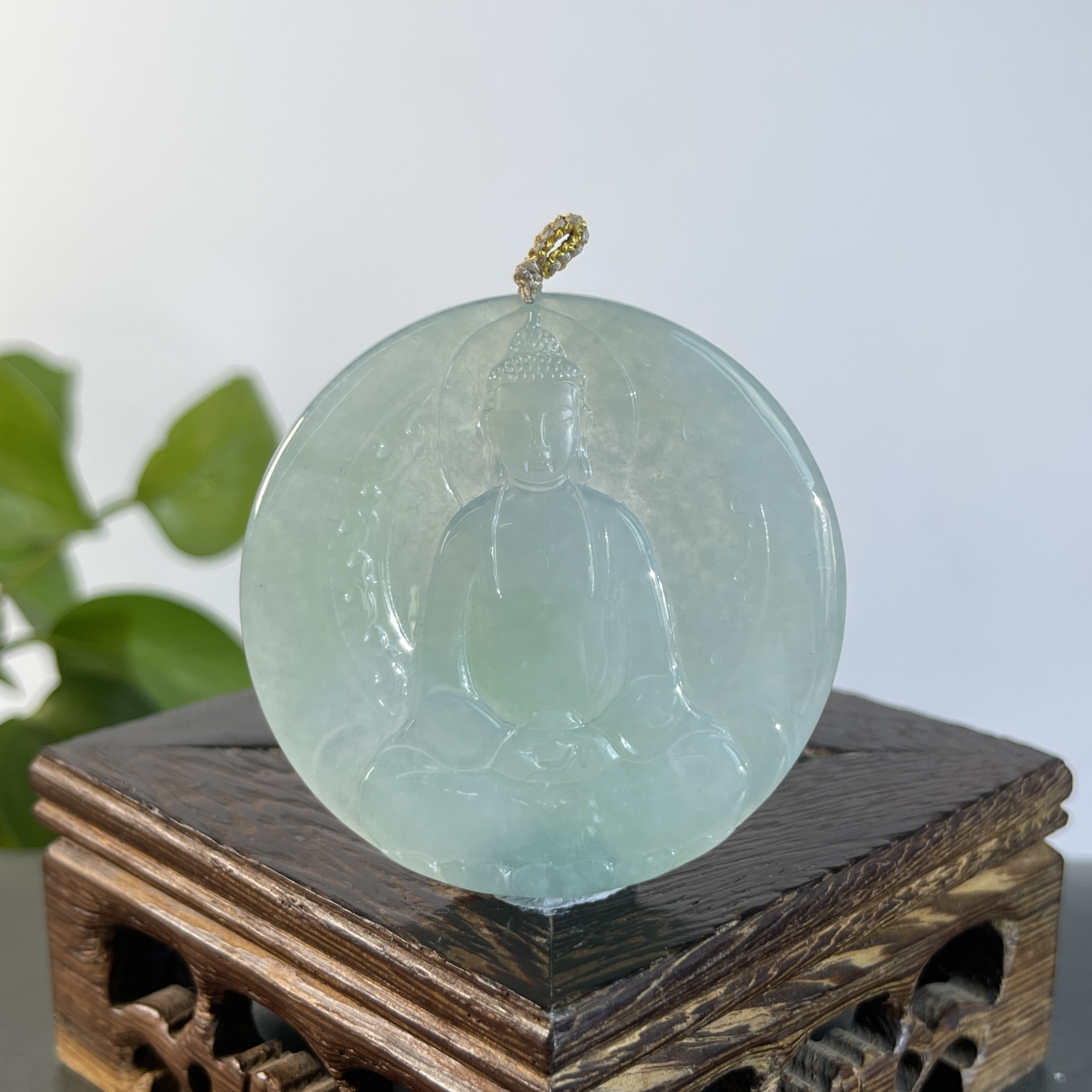 JXW26-163  天然缅甸A货翡翠  大日如来