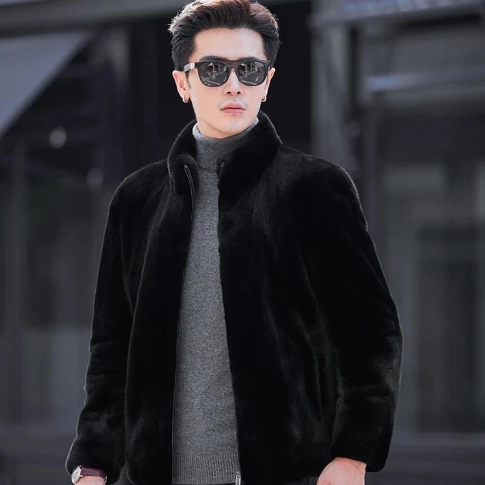 宝嘉美  立领款 貂皮天花板   整皮整貂时尚男装