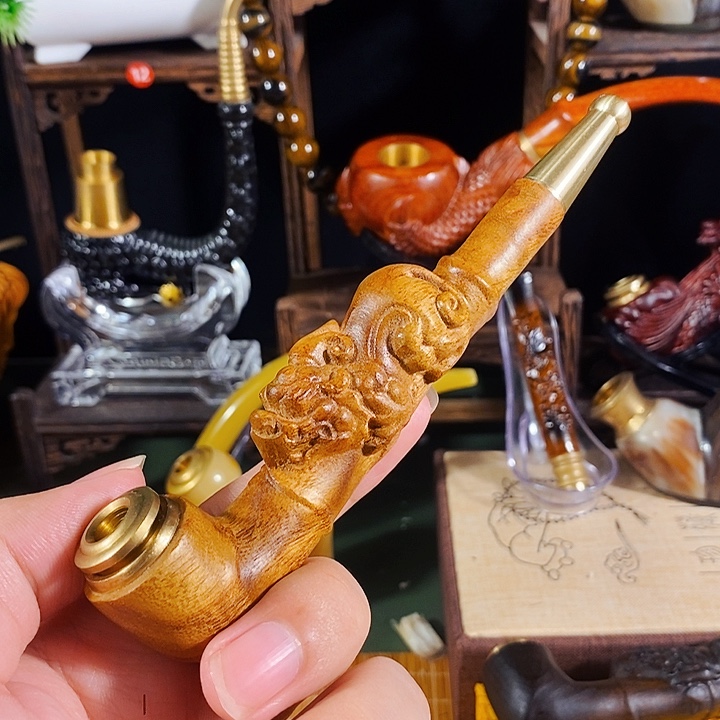 高端定制金丝楠烟嘴