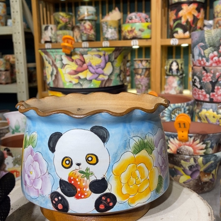 红陶景德镇艺术手绘作品