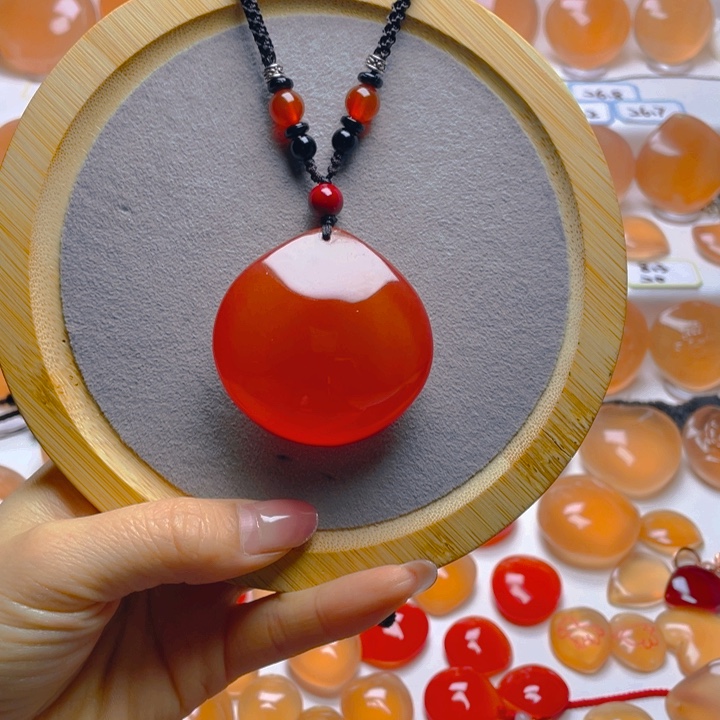 根***）桃木保质保真青鱼石吊坠