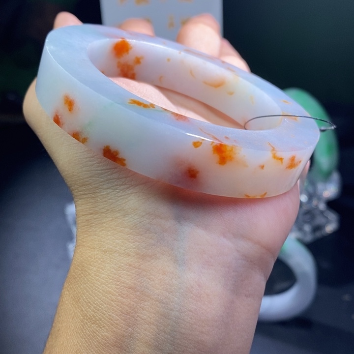 未镶嵌翡翠手镯定制翡翠紫*