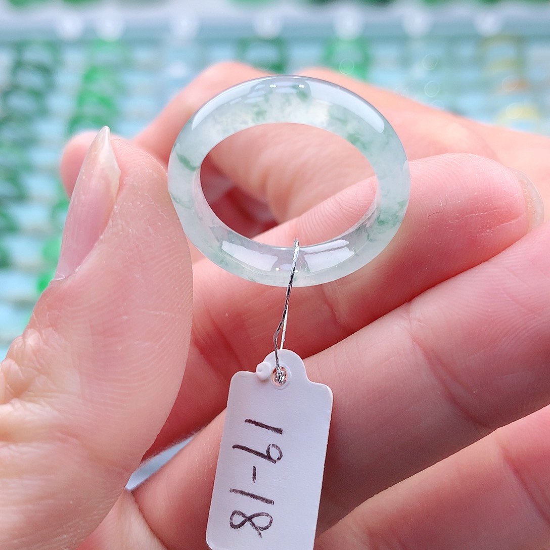 翡翠戒指未镶嵌A货缅甸翡翠