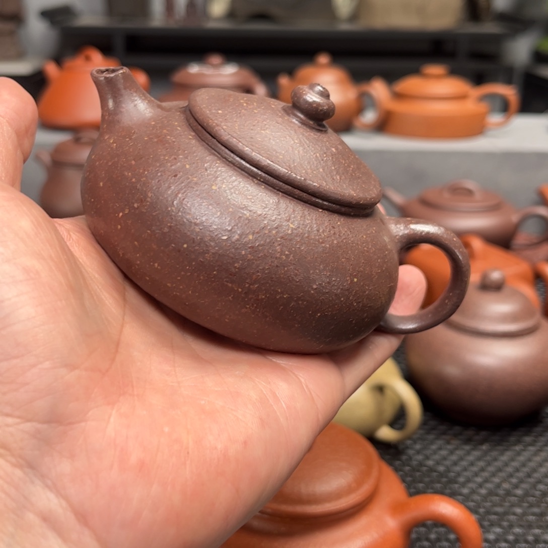 紫砂茶壶屿*紫砂艺术茶具套装紫降坡