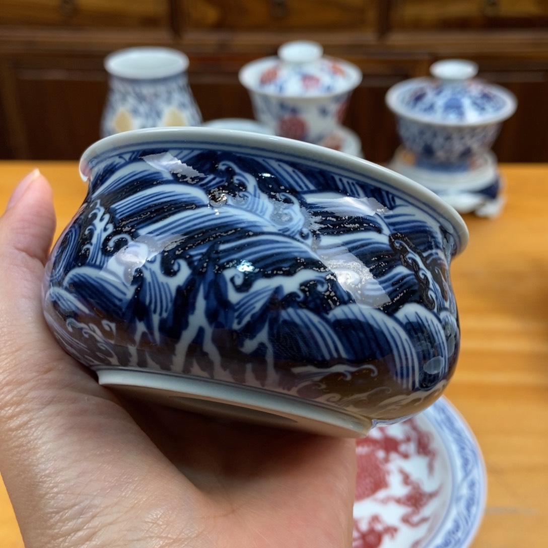 手绘现代茶具非古董