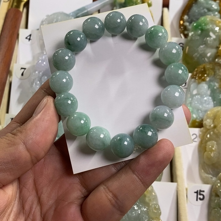 颈饰未镶嵌翡翠天*手串2