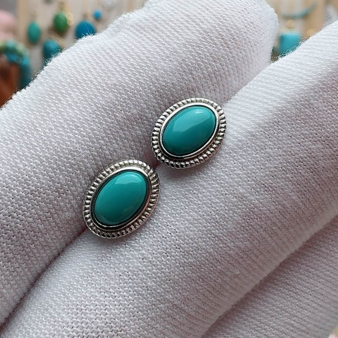 绿松石配饰银S925镶嵌