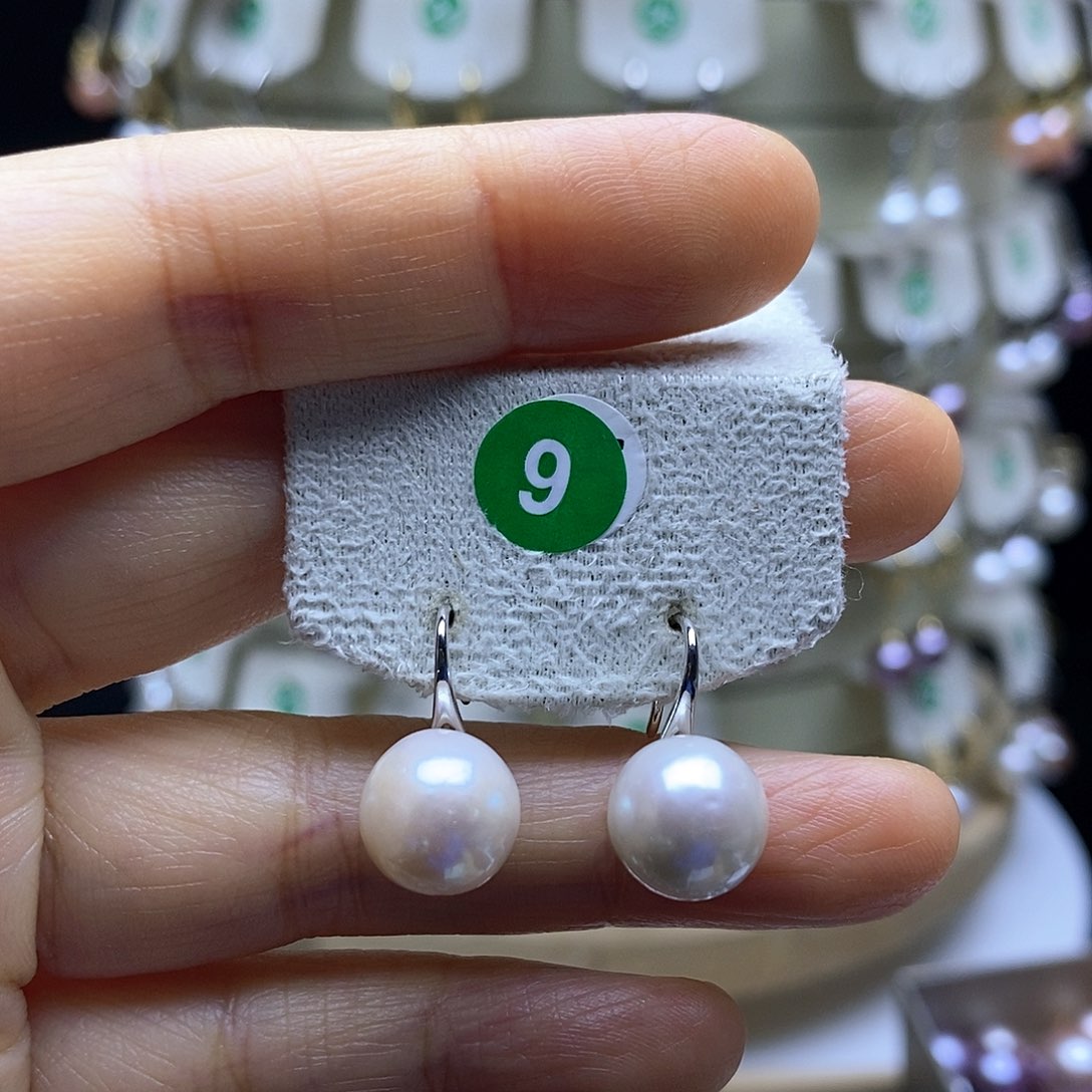 淡水珍珠耳饰银S925镶嵌