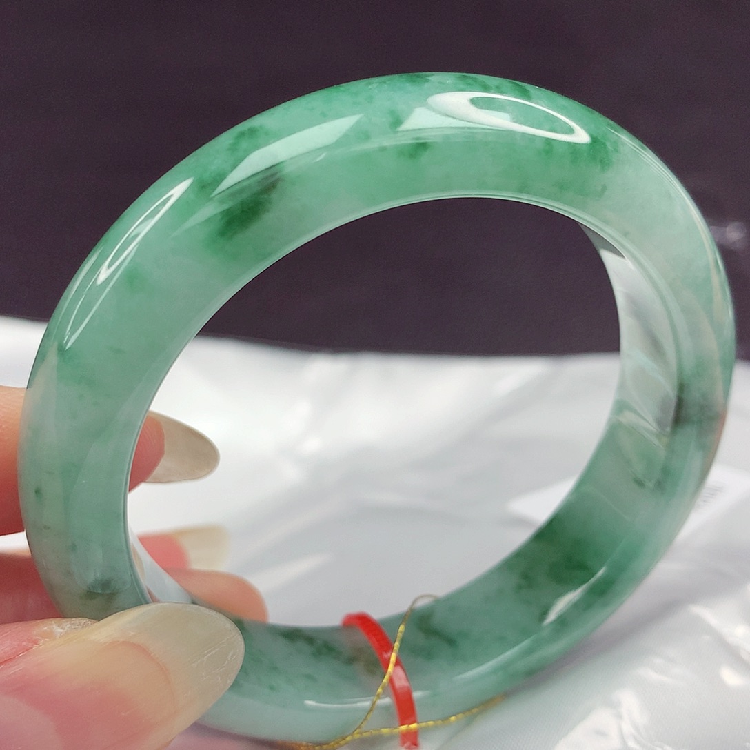 翡翠未镶嵌手镯52圈893