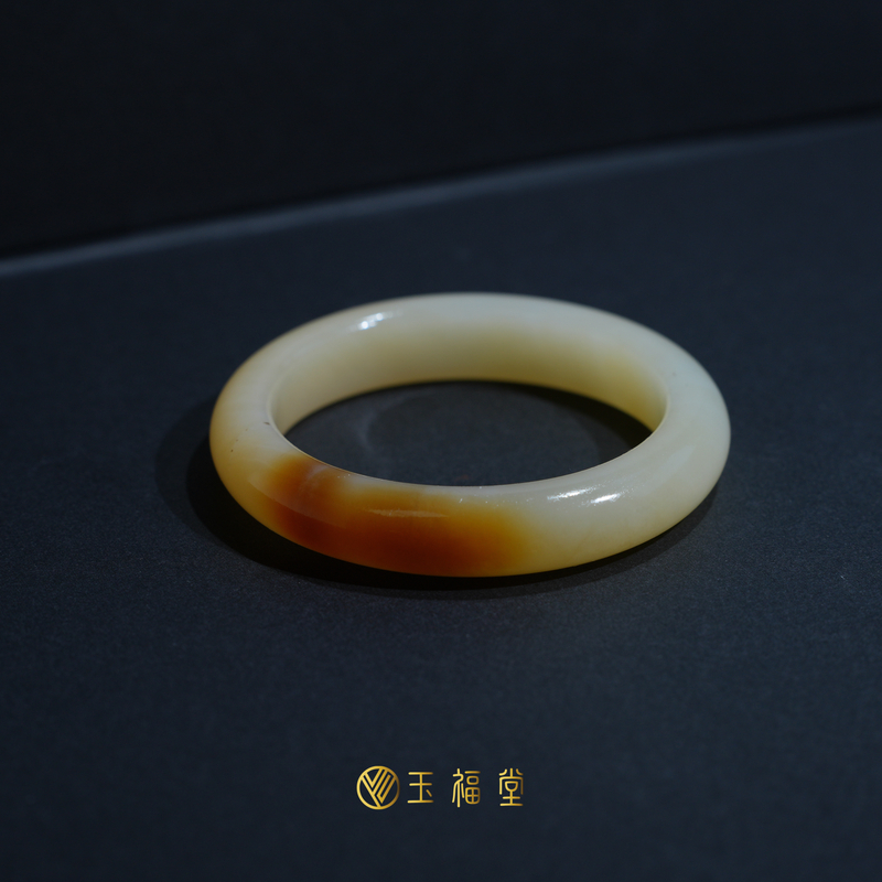 【特价新品】玉福堂 | 新疆和田玉且末糖白手镯51.5mm