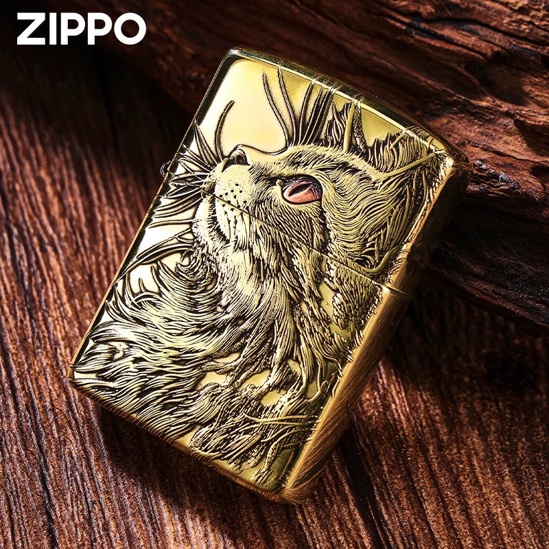 Zippo打火机美国 168仰望睡猫 国行正版DYJ1
