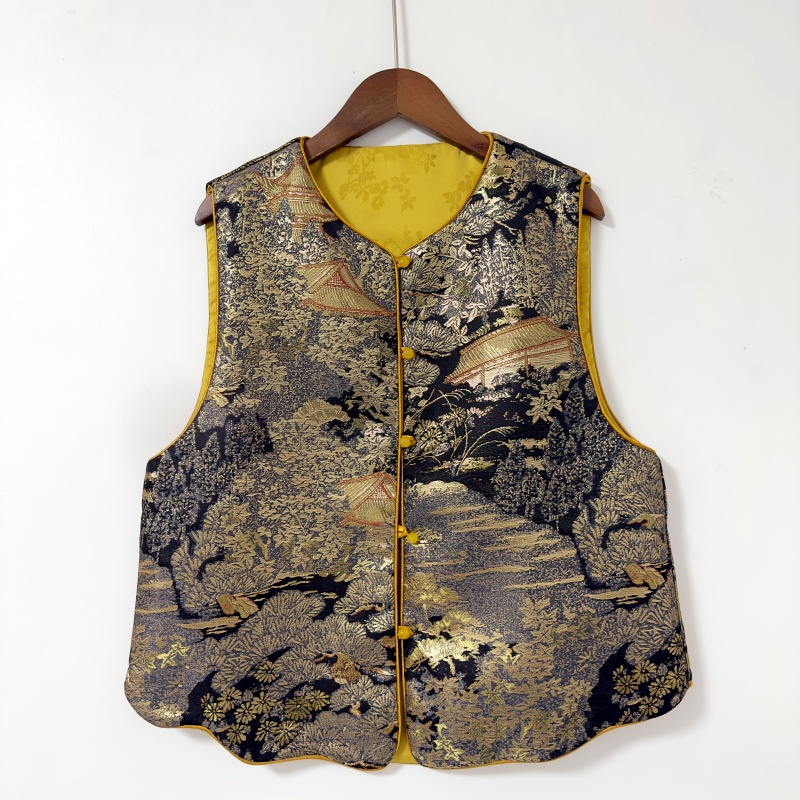 【兰亭序】2026新款国风马甲双面穿新中式洋气百搭坎肩背心女上衣