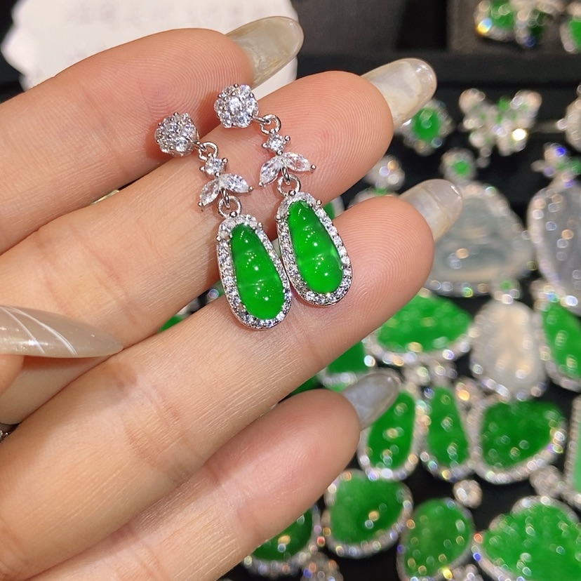 【闪购商品】翡翠未镶嵌耳饰天然翡翠