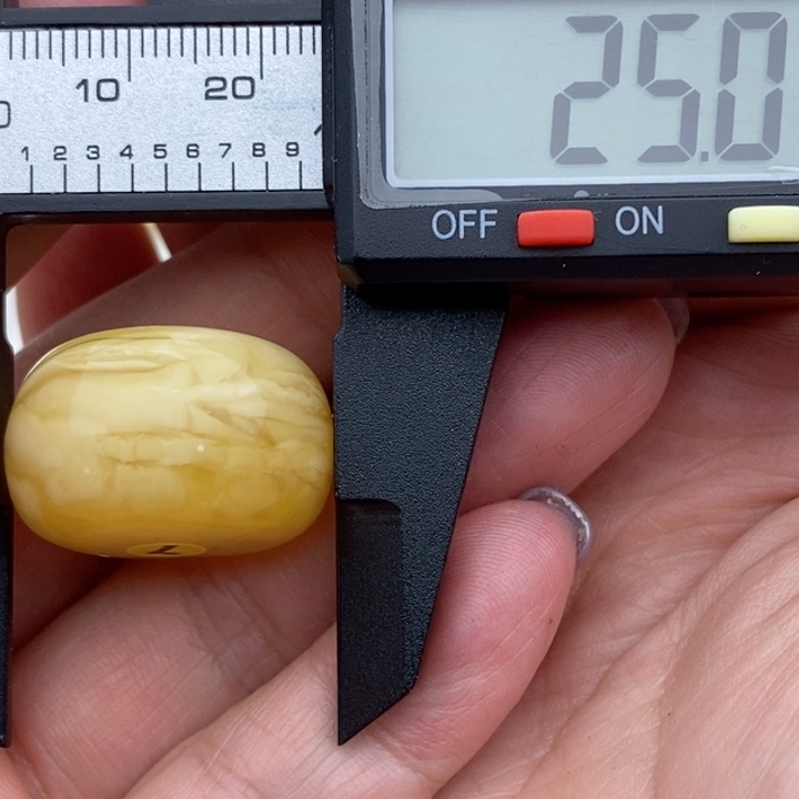 未镶嵌琥珀裸石25*15.4花粉虎皮