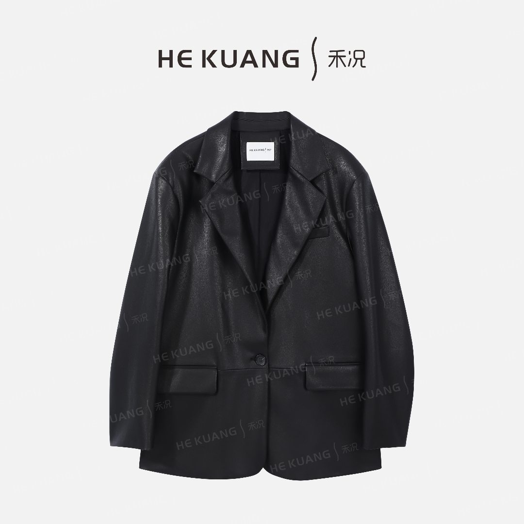 禾况HEKUANG琥珀流光【玄璃】设计师常规款廓形秋装西装W653 0362