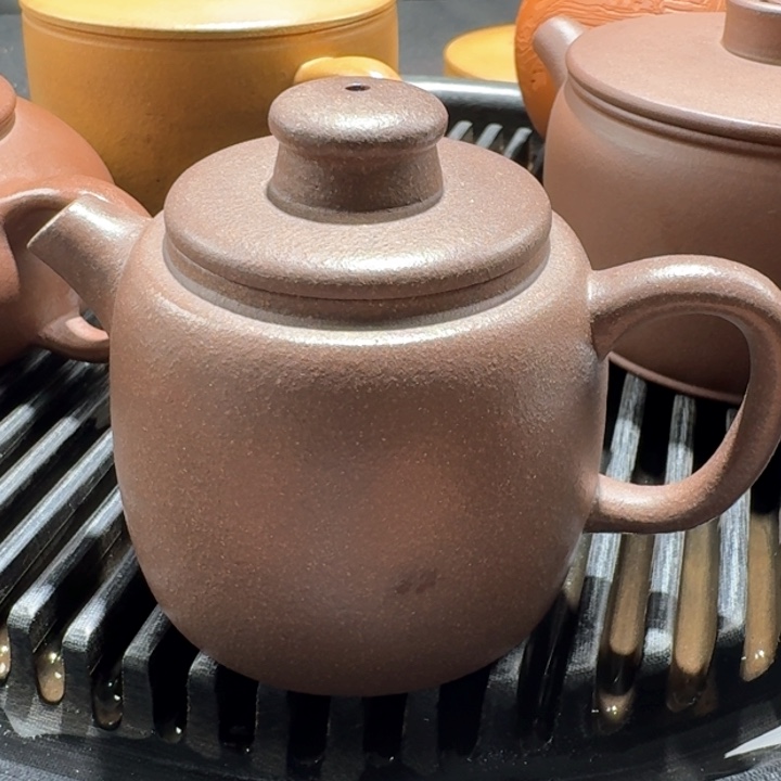 紫砂茶壶紫泥巨轮120cc无添加