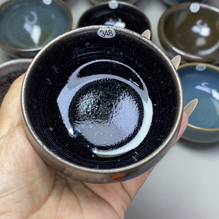 茶盏建窑建盏磨底柴烧主人杯微瑕