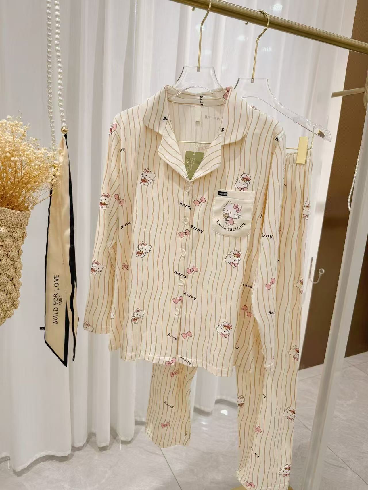 入秋软妹睡衣来喽 奶呼呼泰可爱啦长袖长裤家居服套装纯棉卡通