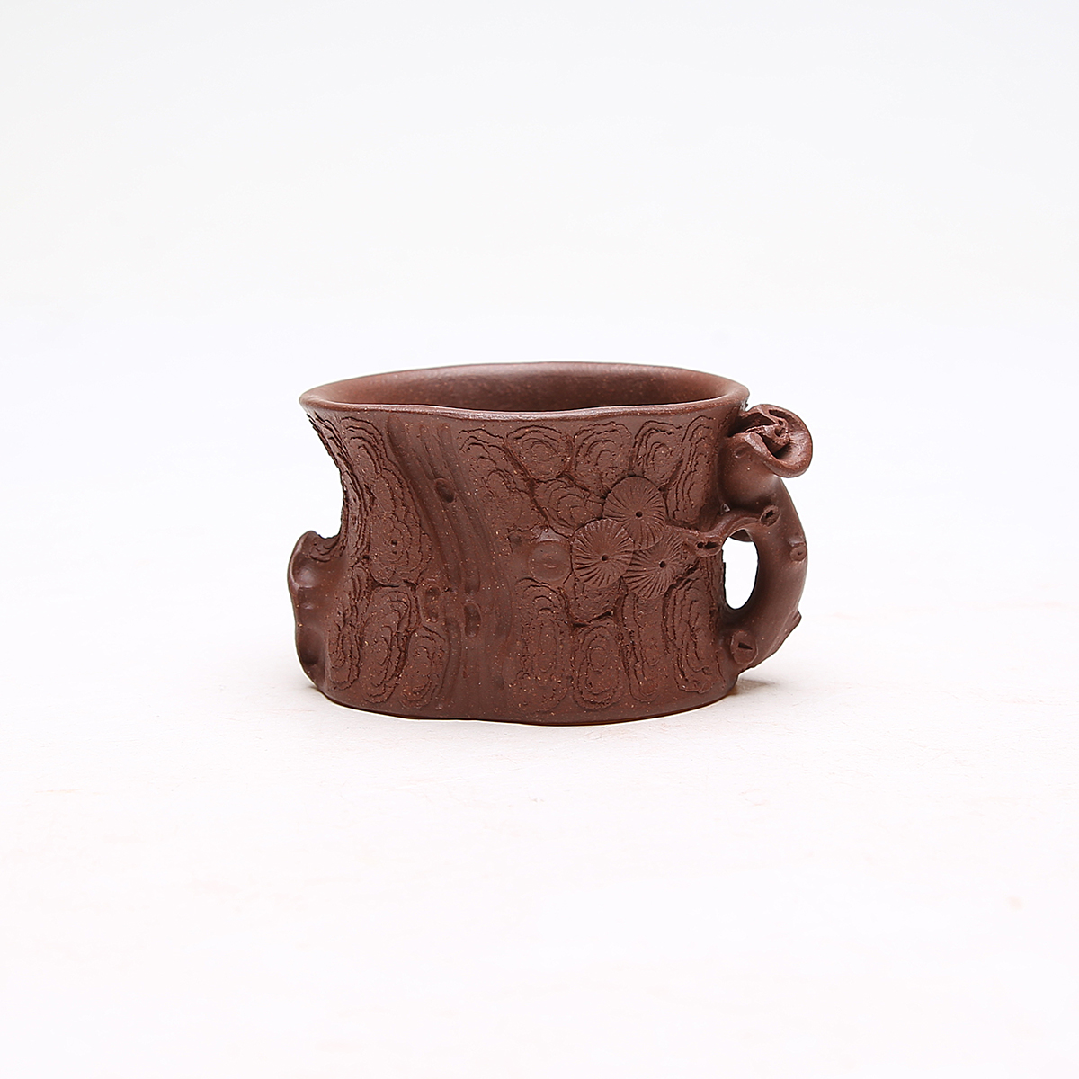 【松桩杯】70CC王萍全手工制作宜兴紫砂杯黄龙山原矿紫泥40目