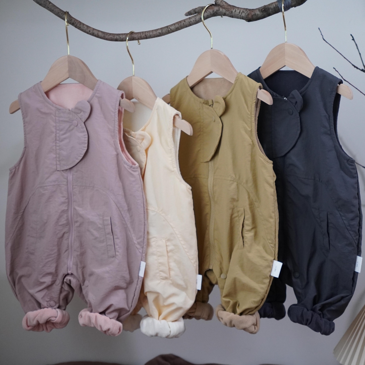 【小小添衣】宝宝冲锋衣背带裤休闲韩版婴儿幼儿春秋外穿保暖