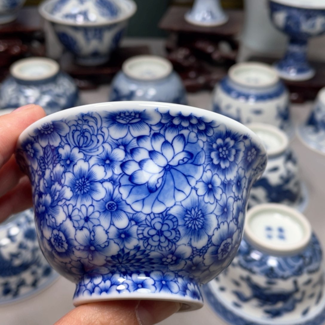 摆件景德镇陶瓷现代手工陶瓷茶具