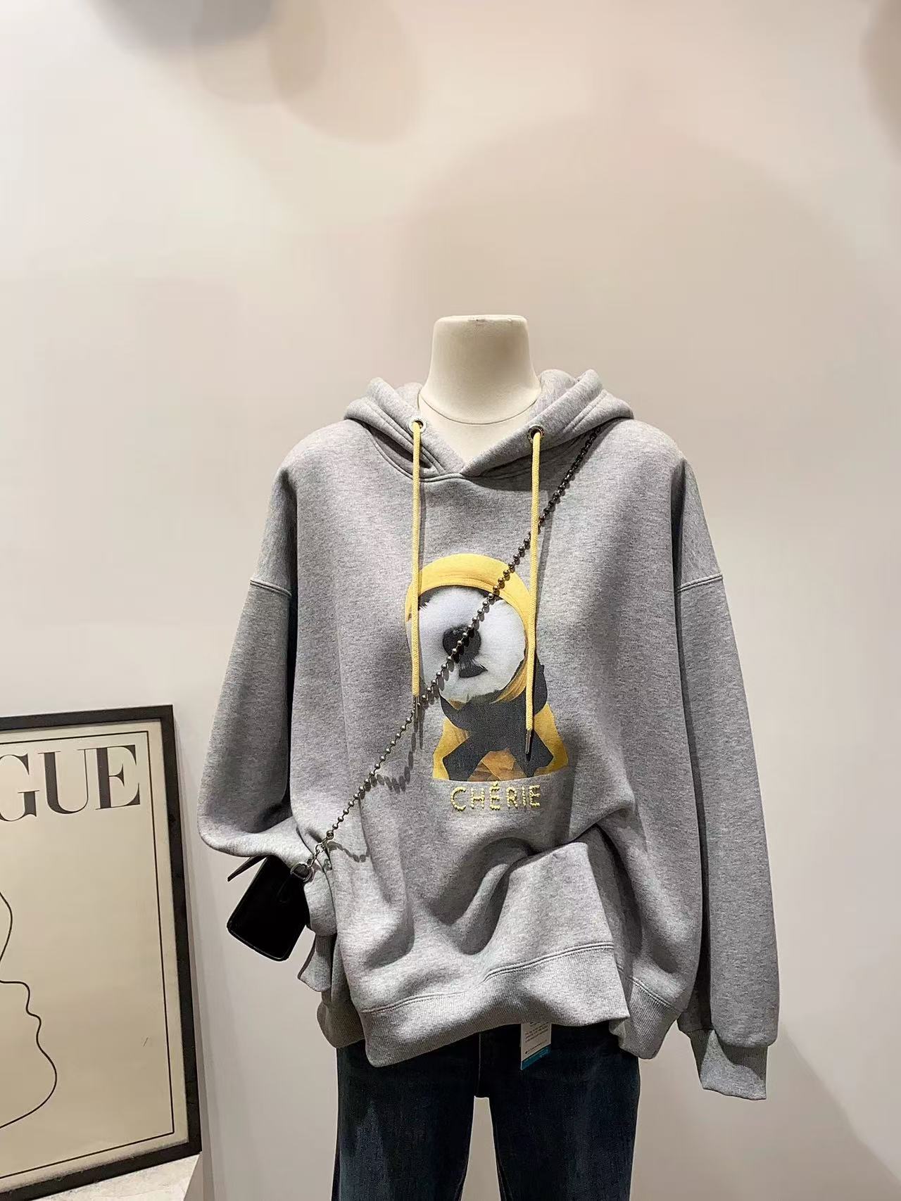 X12 韩版女士新款冬款时尚洋气百搭休闲加绒卫衣