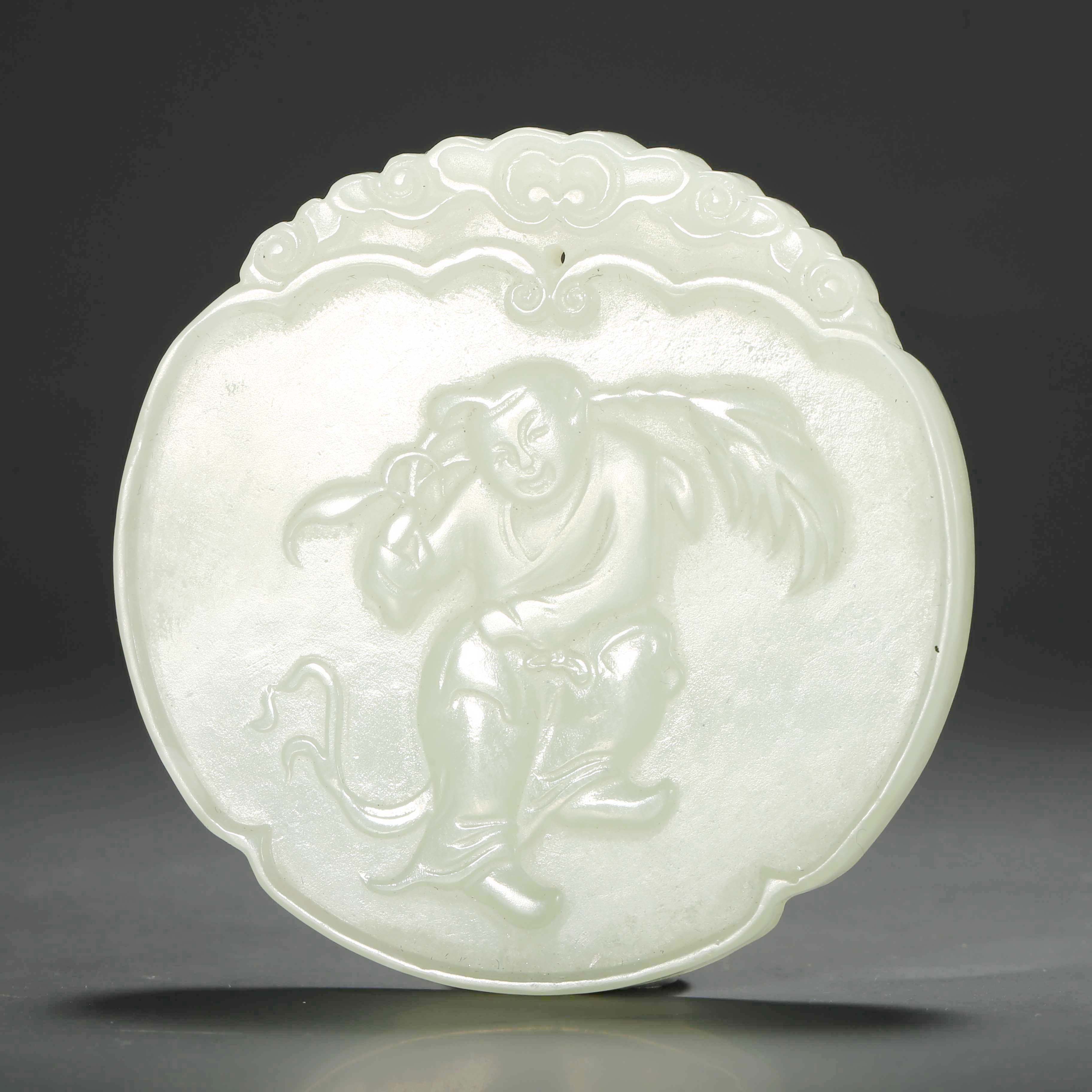 【济文阁】JZP25011125清代 白玉岁岁平安牌