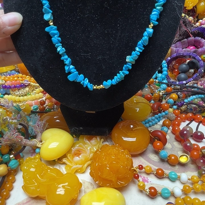 树脂制品9100松锁骨链