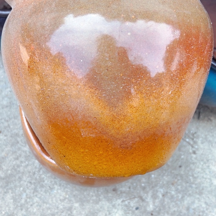 紫砂花盆高约18口约20瑕疵一对