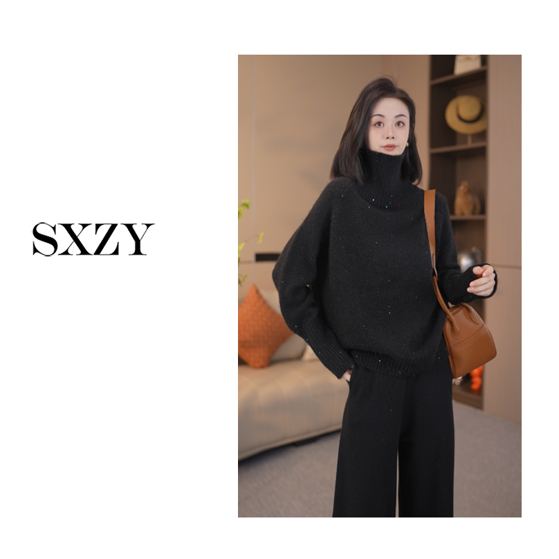 ‘SXZY’媛媛【冰岛星空】针织衫高级感气质高领毛衣