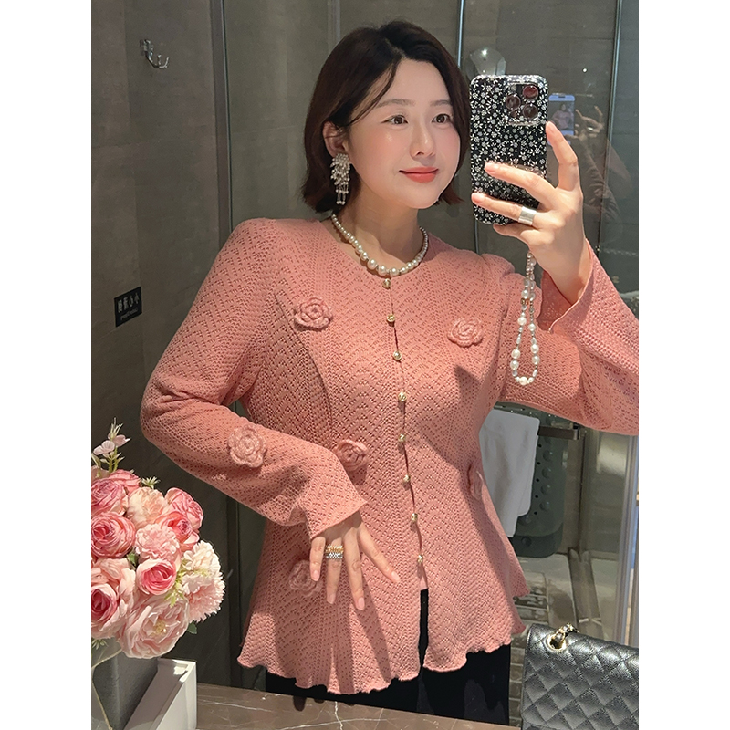 【DIS 定制】【桃桃小衫】温柔风立体钩花针织加厚上衣Z525S19423