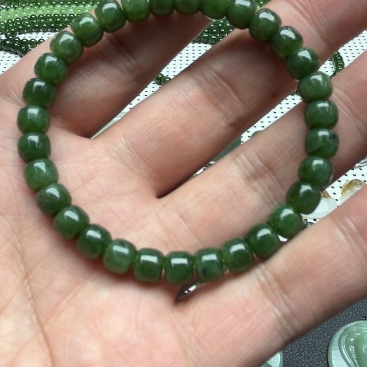 和田玉（碧玉）手链未镶嵌