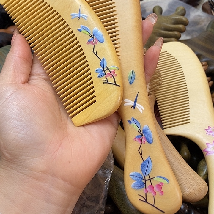 咔***滋黄杨木半月➕大梳子