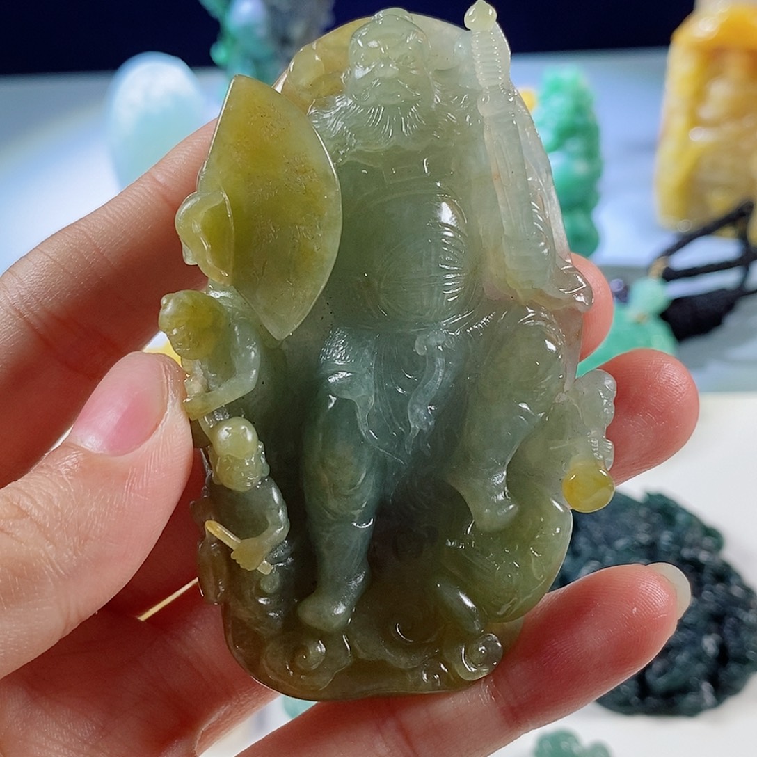 定制翡翠未镶嵌天然a货翡翠钟馗