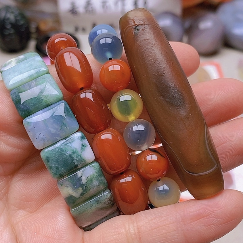 【闪购商品】未镶嵌玛瑙/玉髓珠宝半成品浮*