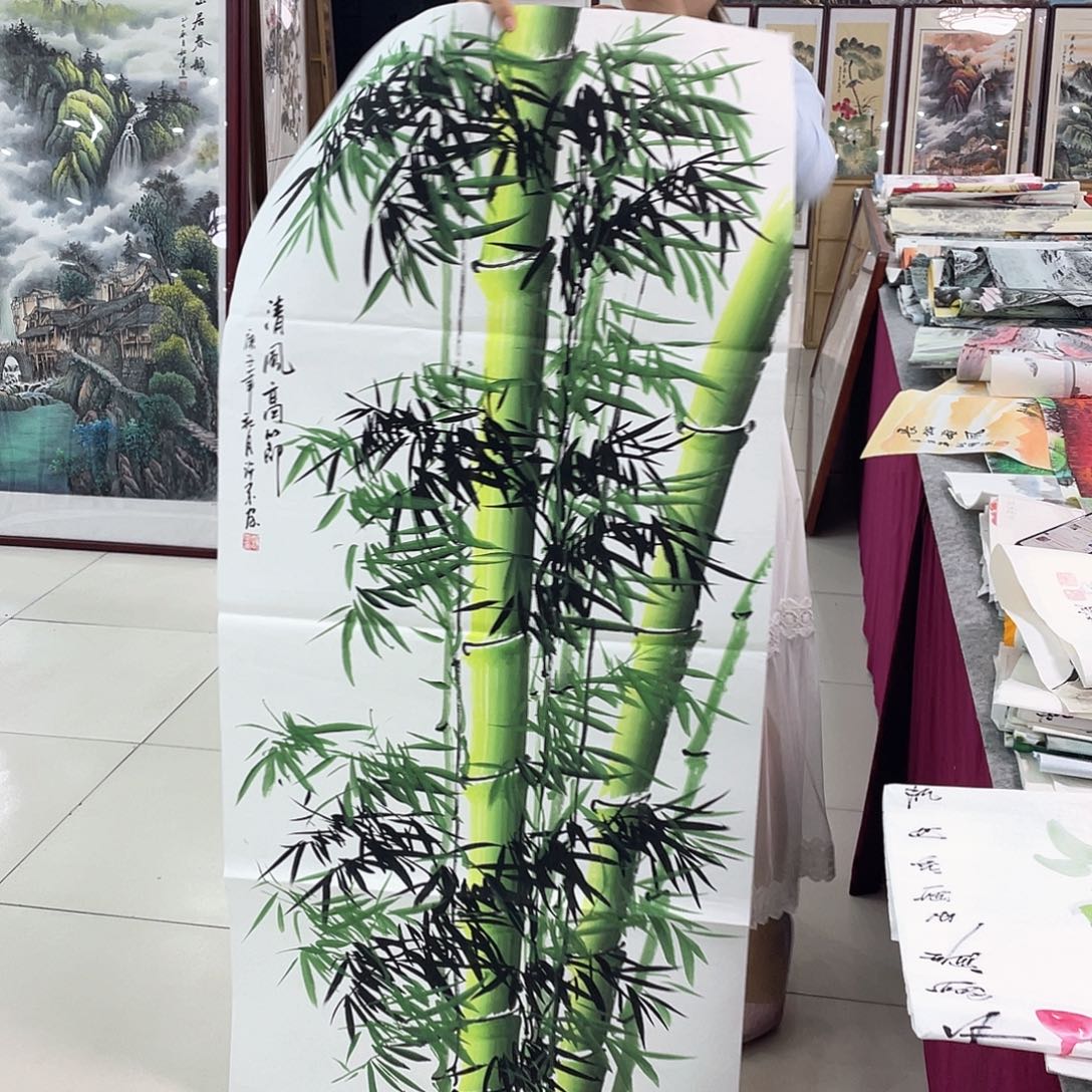 国画纯手绘的花鸟山水
