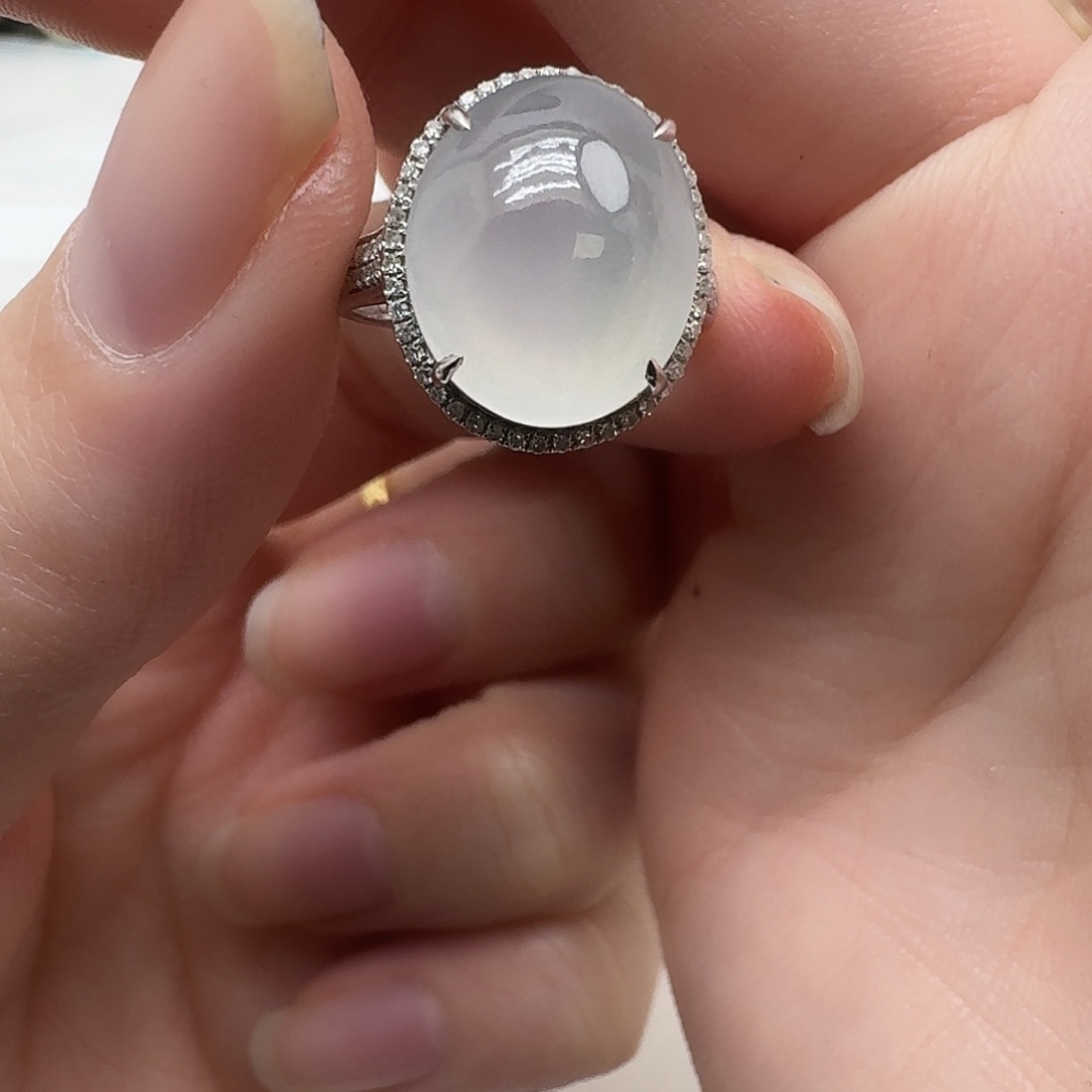 钻石18K金镶嵌戒指/指环成品