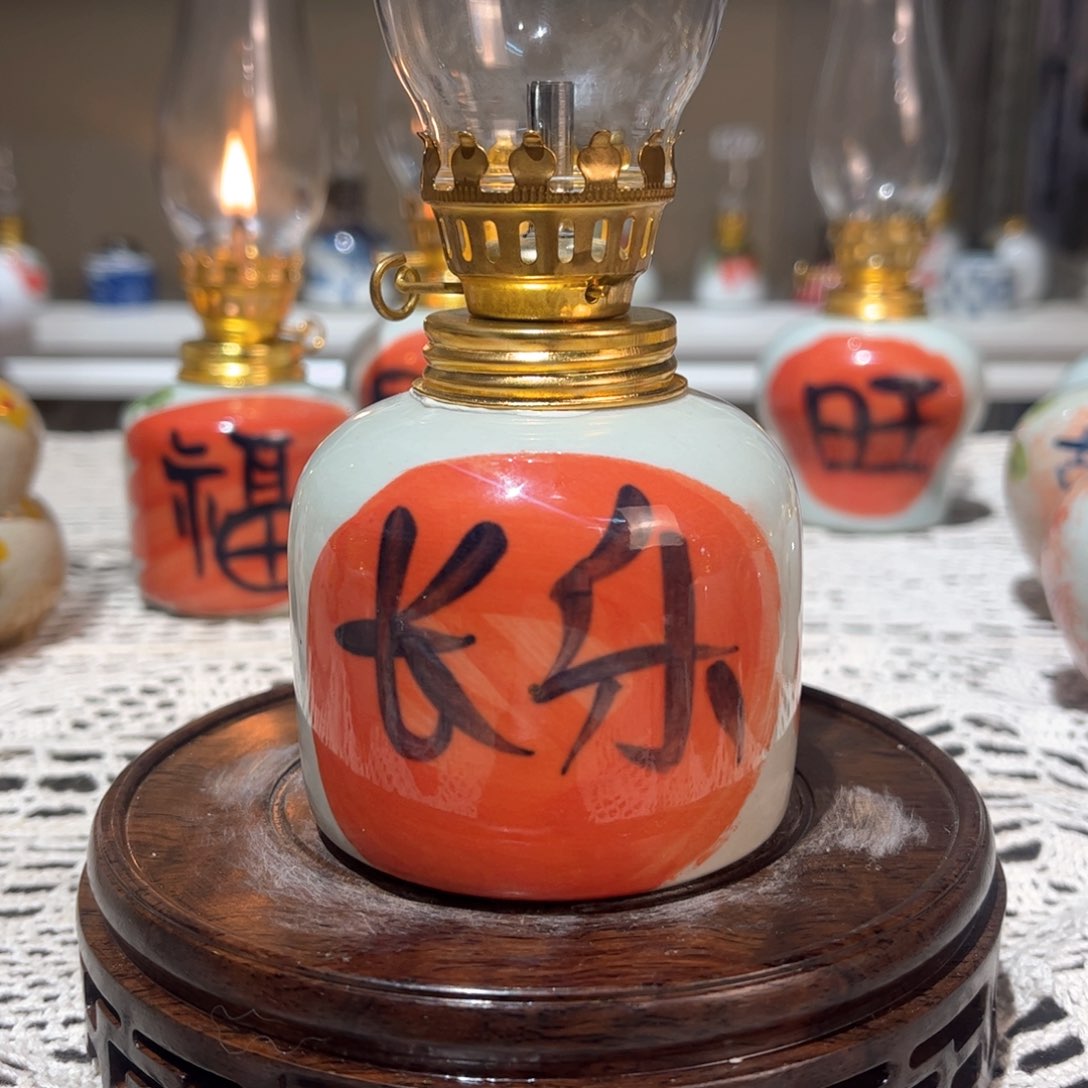 摆件景德镇陶瓷香薰灯