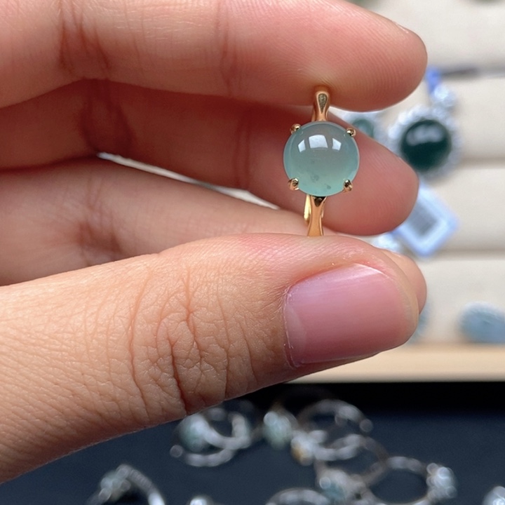 翡翠未镶嵌戒指戒指