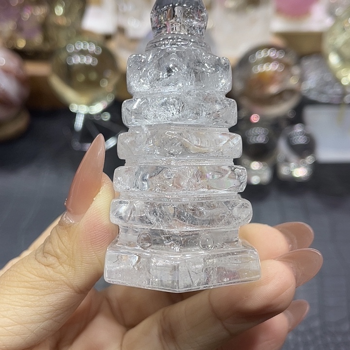 塔未镶嵌水晶白水晶