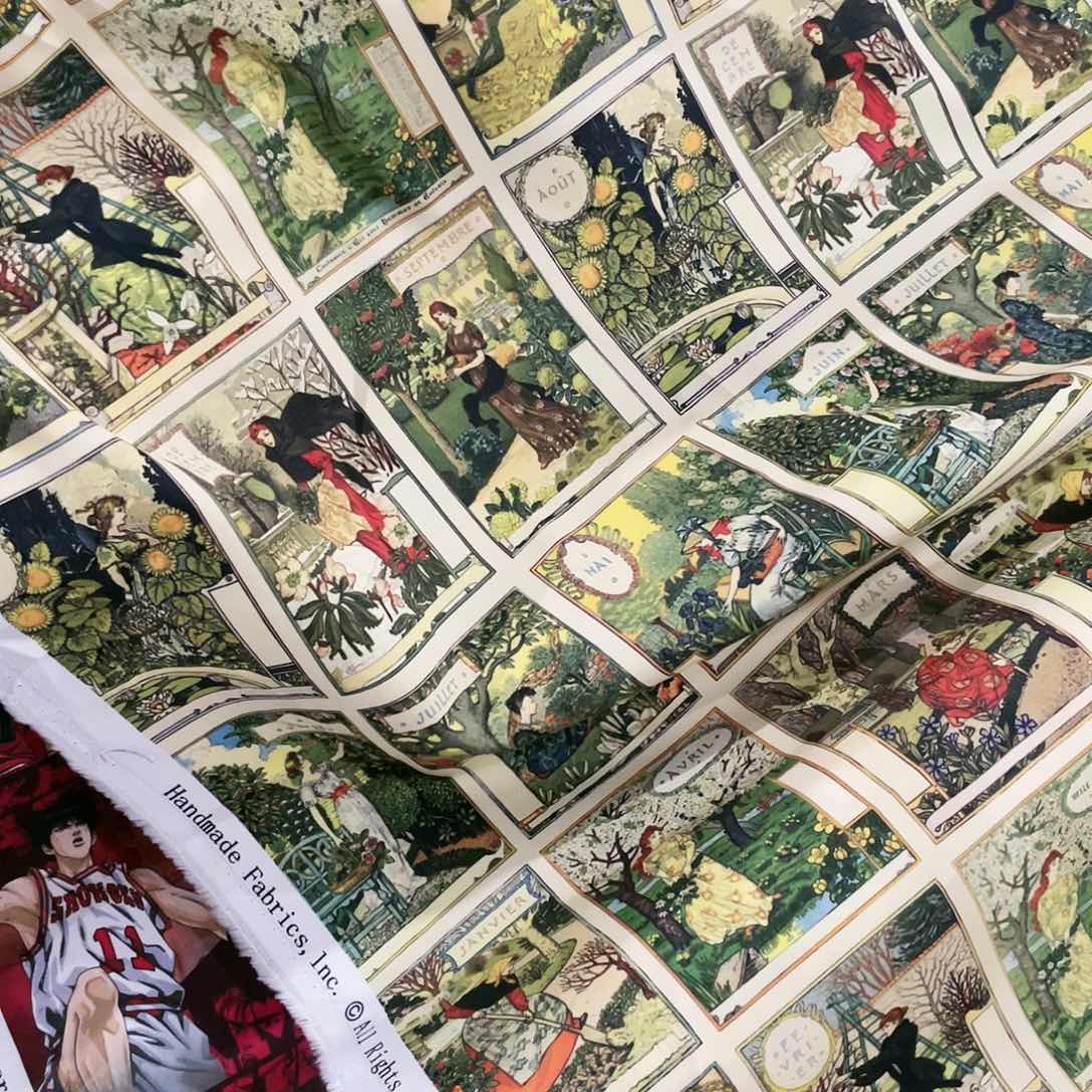 一米价纯棉50支加密斜纹1.5米宽果子布艺地卷